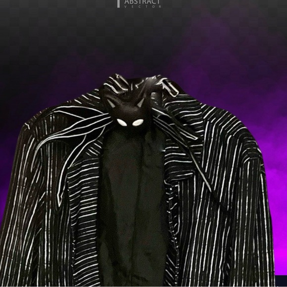 Spirit Halloween Medium Adult Jack Skellington 2 pc. Jacket & Bat Tie. - Picture 4 of 7